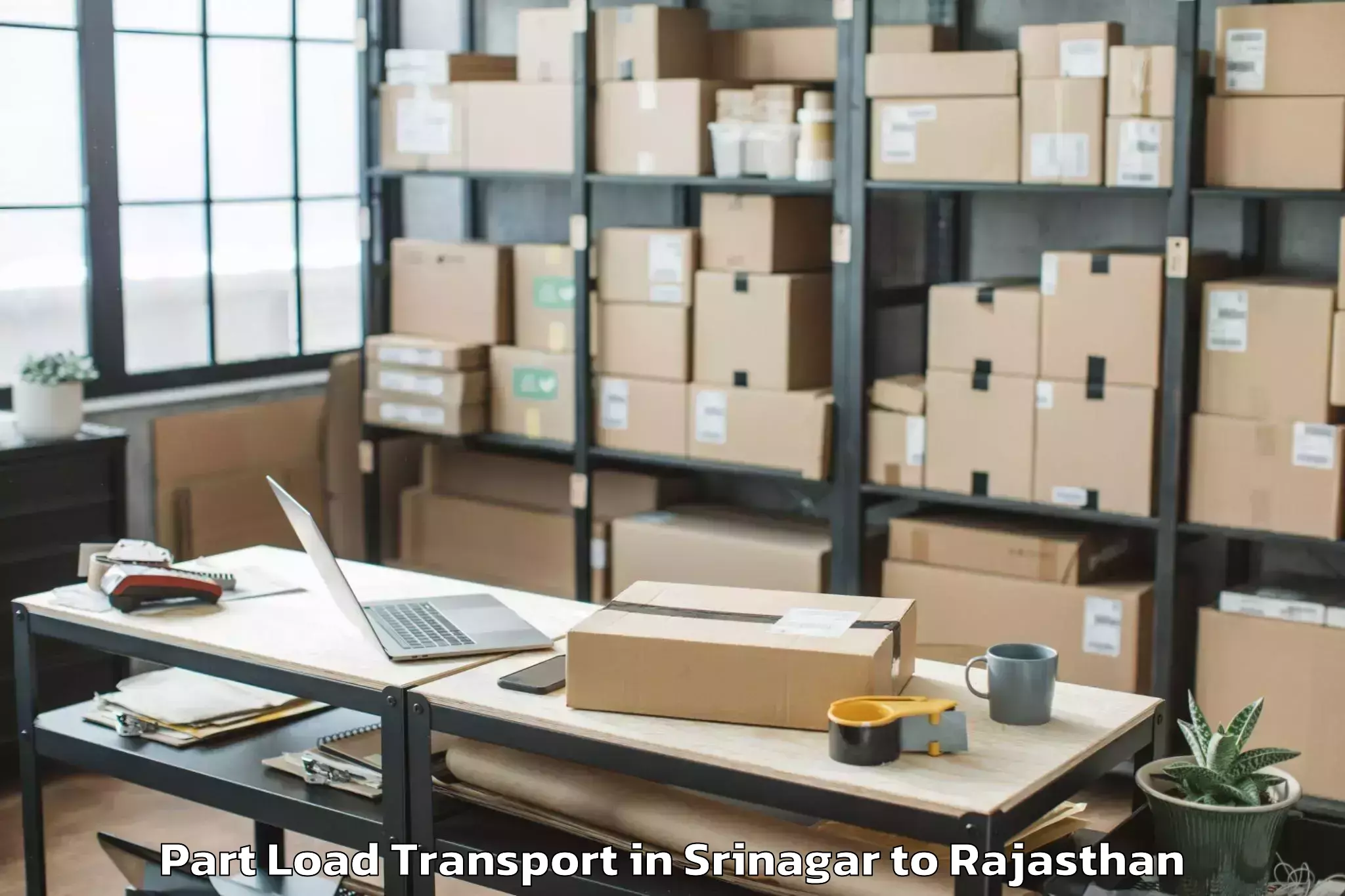 Book Srinagar to Mahindra World City Jaipur Part Load Transport Online